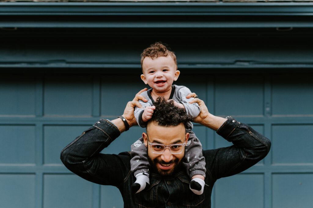 Father playing with Baby.